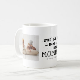 Love You Mommy | 手書き風2枚のフォトコラージュ コーヒーマグカップ