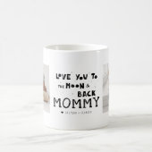Love You Mommy | 手書き風2枚のフォトコラージュ コーヒーマグカップ (中央)