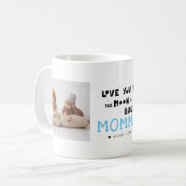 Love You Mommy | 手書き風2枚のフォトコラージュ コーヒーマグカップ