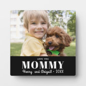 Love You Mommy Photo Family モダン Keepsake フォトプラーク (正面)