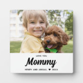 Love You Mommy Photo Family モダン Keepsake フォトプラーク (正面)