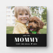 Love You Mommy Photo Family モダン Keepsake フォトプラーク (正面)
