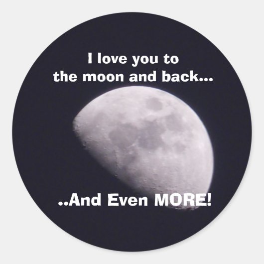 Love you MOONスタンプ ラウンドシール (正面)