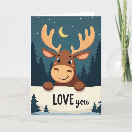 Love You Moose Card カード (正面)