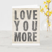 Love You More (アンティーク白) カード (黄色い花)