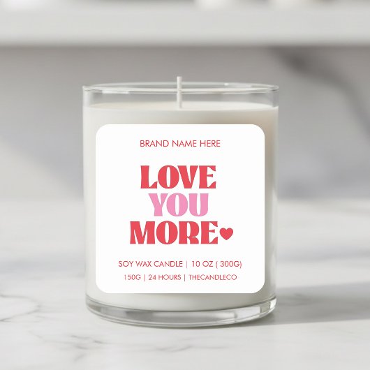 Love You More ソイキャンドル スクエアシール