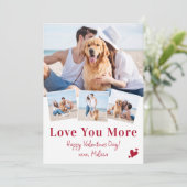 Love You More 4モダンフォトバレンタインデー シーズンカード (スタンド正面)