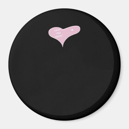 Love You More Blue Modern Look  マグネット (正面)