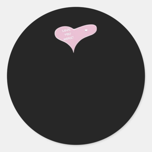 Love You More Blue Modern Look  ラウンドシール (正面)