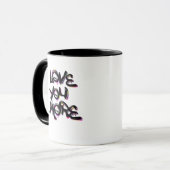 Love You More Clean Modern Design  マグカップ (正面左)