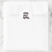 Love You More Clean Modern Design  ラウンドシール (バッグ)