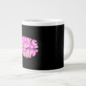 Love You More Clean Typography  ジャンボコーヒーマグカップ (正面右)