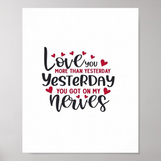 Love You More Clean Typography  ポスター (正面)