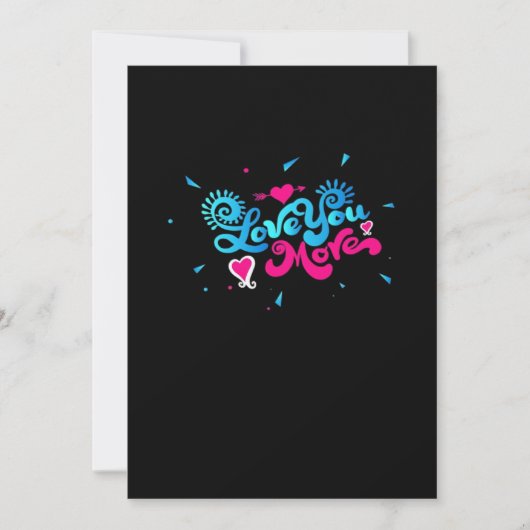 Love You More Clean Typography Style  シーズンカード (正面)