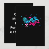 Love You More Clean Typography Style  シーズンカード (正面/裏面)