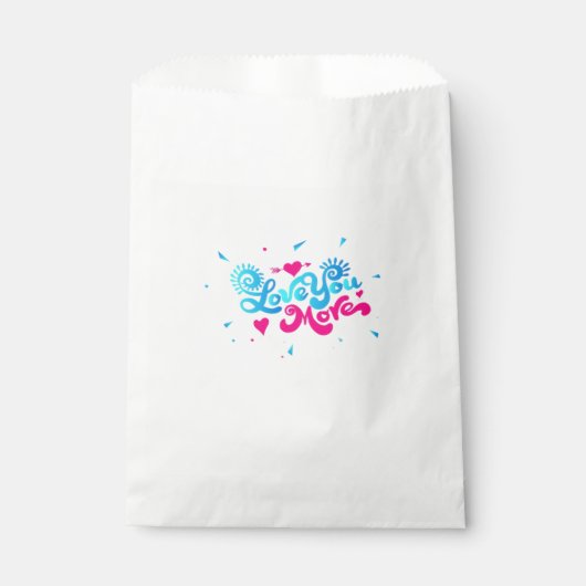 Love You More Clean Typography Style  フェイバーバッグ (正面)