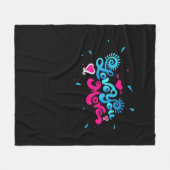 Love You More Clean Typography Style  フリースブランケット (正面(横))