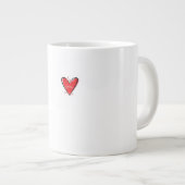 Love You More Creative Minimal Style  ジャンボコーヒーマグカップ (正面右)
