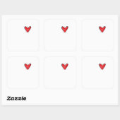 Love You More Creative Minimal Style スクエアシール (シート)