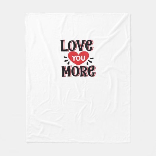 Love You More Creative Style Design  フリースブランケット (正面)