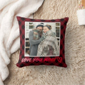 "Love You More" Custom Photo and Love Poem クッション (ブランケット)
