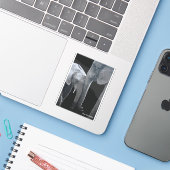 Love You More, Elephant Original Art シール (ノートパソコンとiPhone)