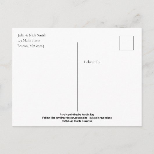 Love You More, Elephant Original Art ポストカード (裏面)