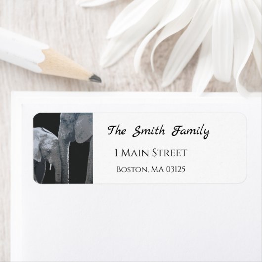 Love You More, Elephant Original Art Address ラベル (インサイチュ)