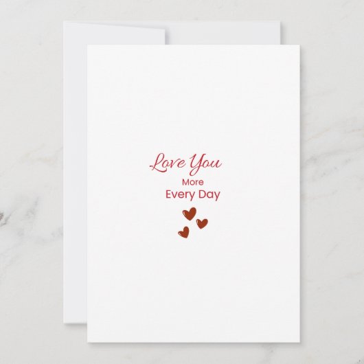 Love You More Every Day Greeting Card シーズンカード (正面)
