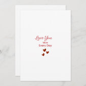 Love You More Every Day Greeting Card シーズンカード (正面/裏面)