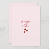Love You More Every Day Greeting Card シーズンカード (正面/裏面)