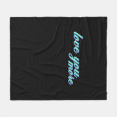 Love You More Expressive Art  フリースブランケット (正面(横))