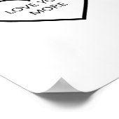 Love You More Heart Romantic Style  ポスター (角)