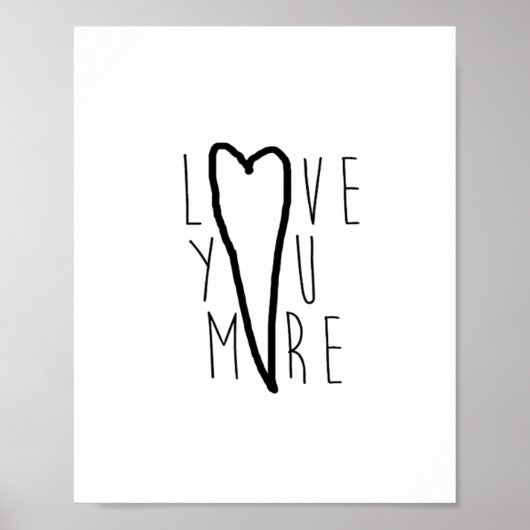 Love You More Heart Soft Romantic Style  ポスター (正面)