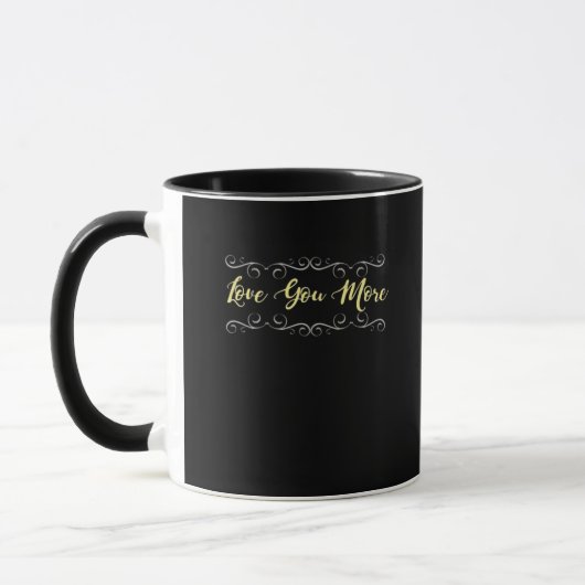 Love You More Heartfelt Modern Design  マグカップ (左)