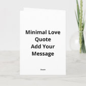Love You More Minimal Design  カード (裏面)