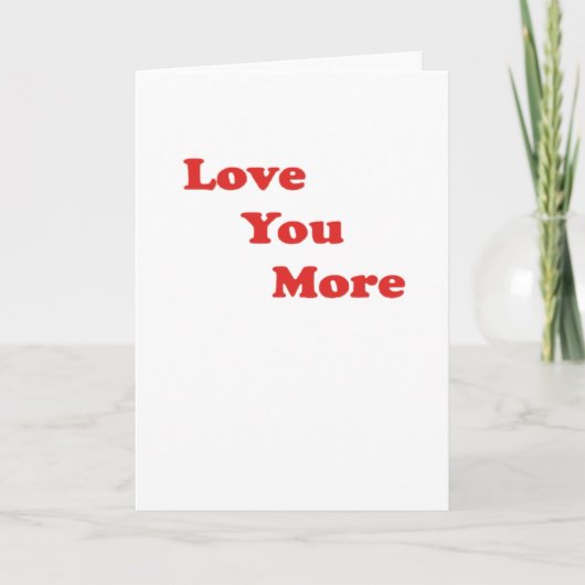 Love You More Minimal Design  カード (正面)