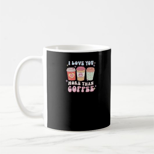 Love You More Minimal Design コーヒーマグカップ (左)