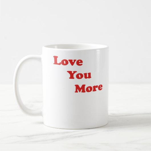 Love You More Minimal Design  コーヒーマグカップ (左)