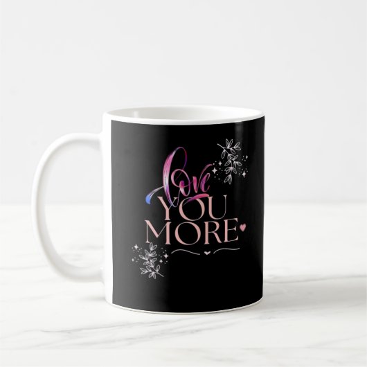 Love You More Minimal Design  コーヒーマグカップ (左)