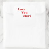 Love You More Minimal Design  スクエアシール (バッグ)