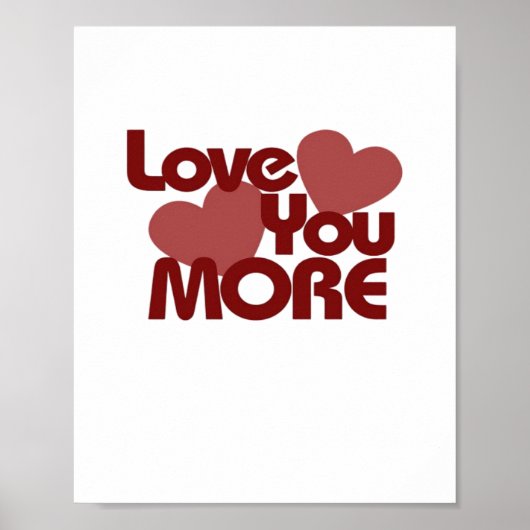 Love You More Minimal Design  ポスター (正面)