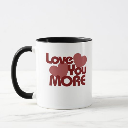 Love You More Minimal Design  マグカップ (左)