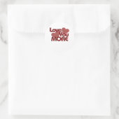 Love You More Minimal Design  ラウンドシール (バッグ)