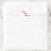 Love You More Minimal Design  ラウンドシール (バッグ)