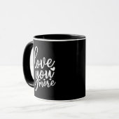 Love You More Minimal Design Black Style  マグカップ (正面左)