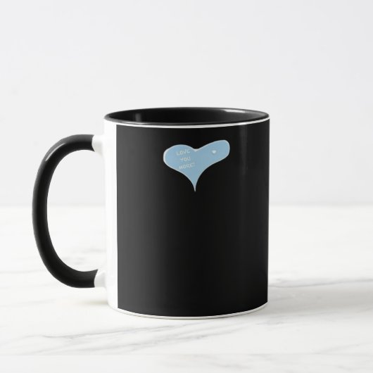 Love You More Minimal Design Blue Style  マグカップ (左)