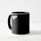 Love You More Minimal Design Blue Style  マグカップ (正面左)