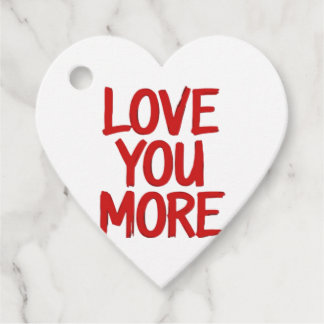 Love You More Minimal Heartfelt Design  フェイバータグ