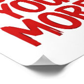 Love You More Minimal Heartfelt Design  ポスター (角)
